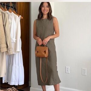 Everlane Olive Linen Dress